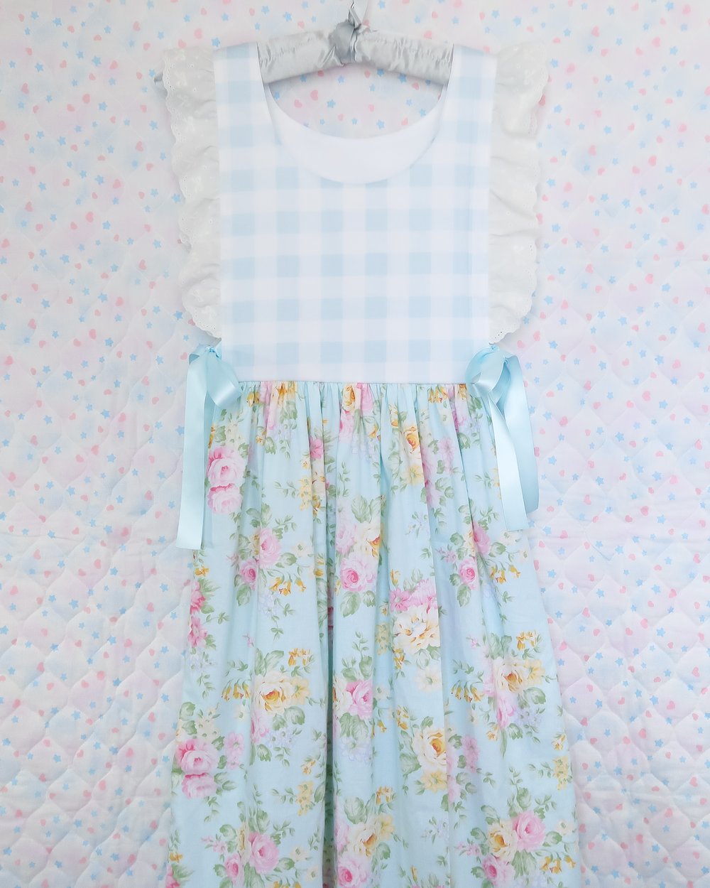 Ribbon Dress: Floral Blue