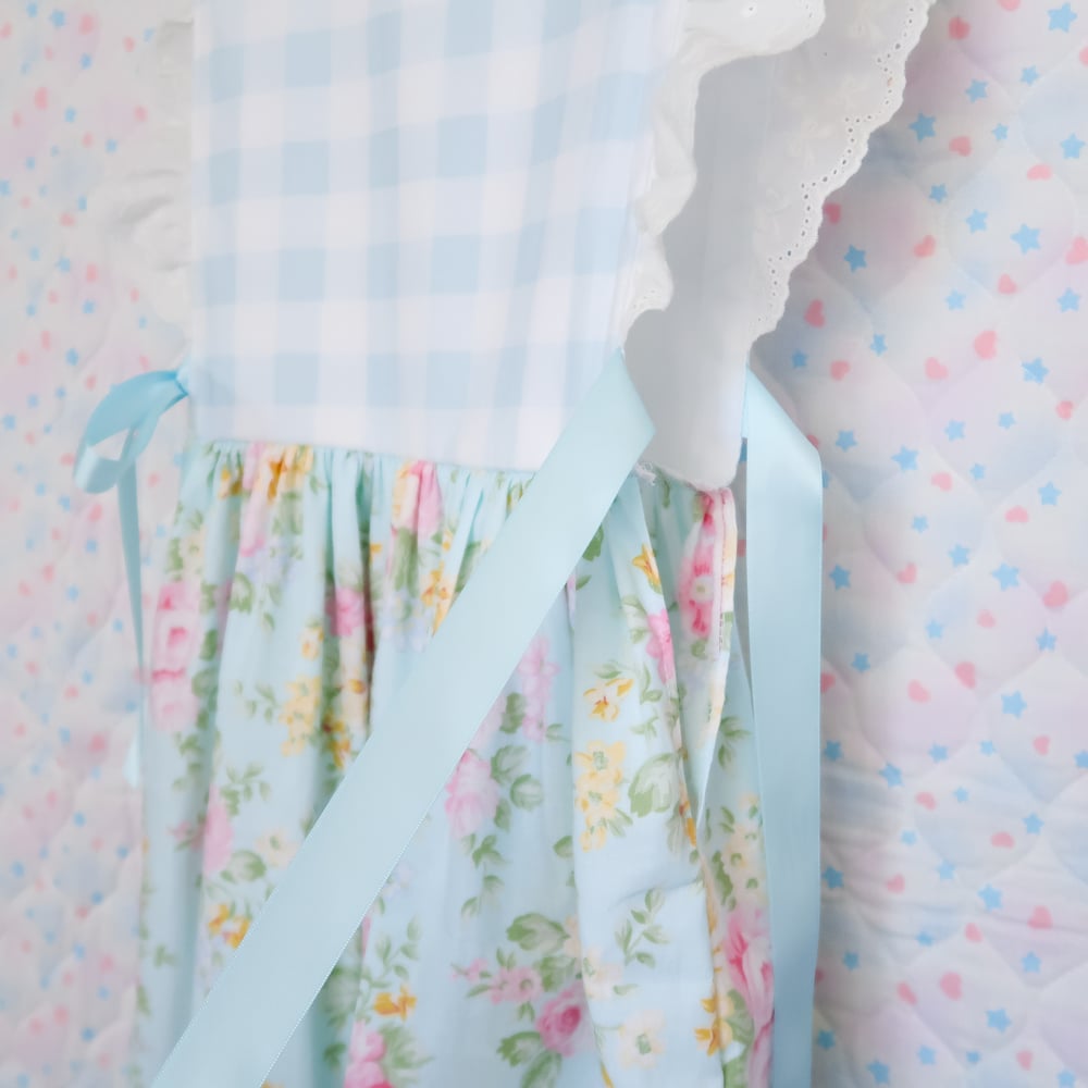 Ribbon Dress: Floral Blue