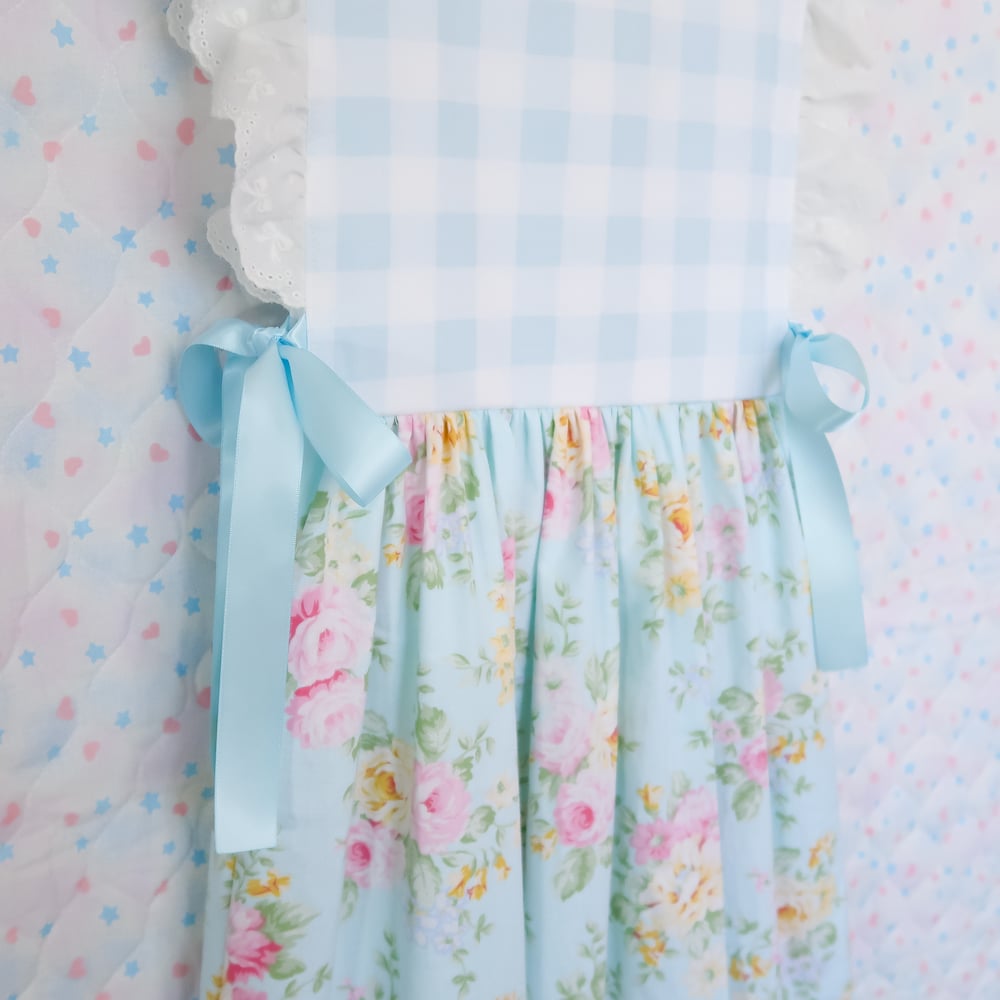 Ribbon Dress: Floral Blue