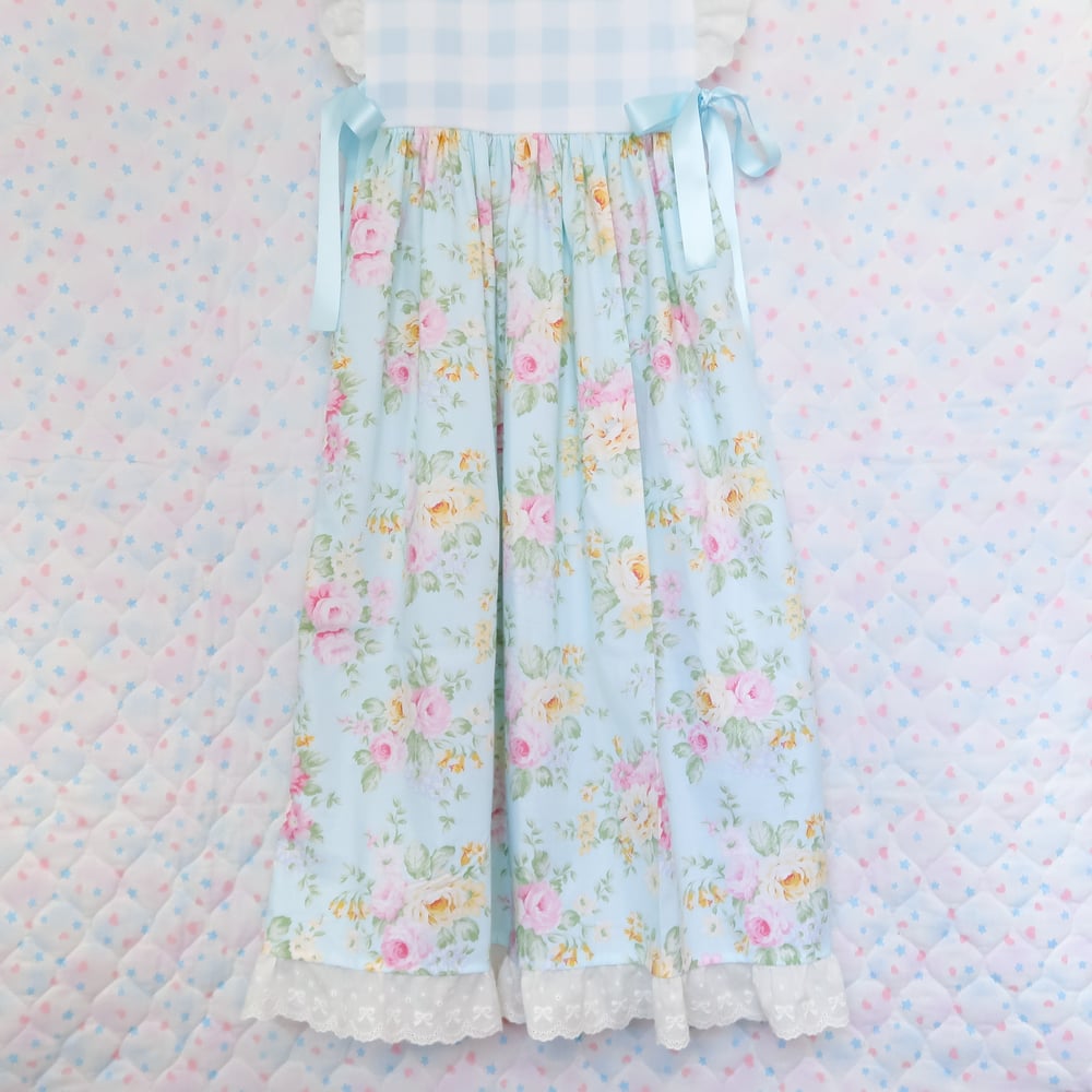 Ribbon Dress: Floral Blue