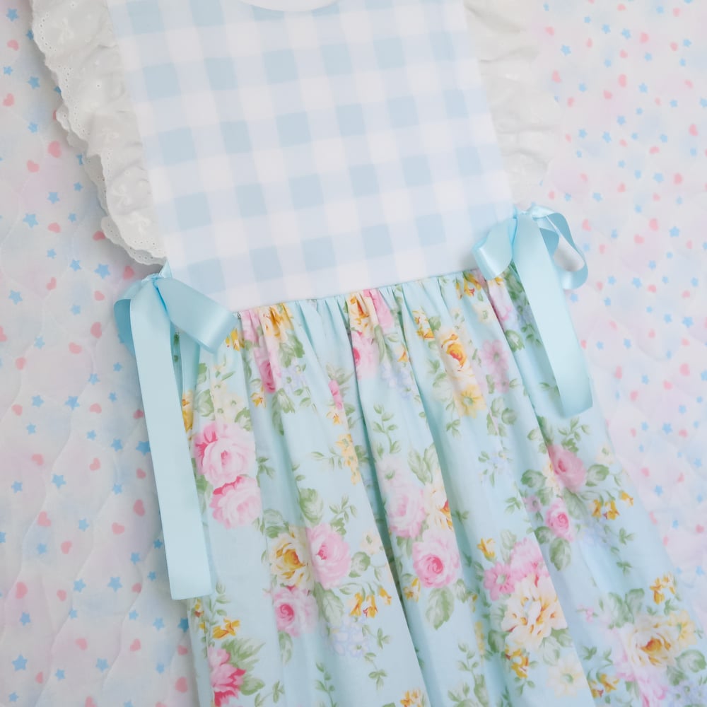 Ribbon Dress: Floral Blue