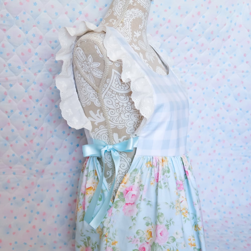 Ribbon Dress: Floral Blue