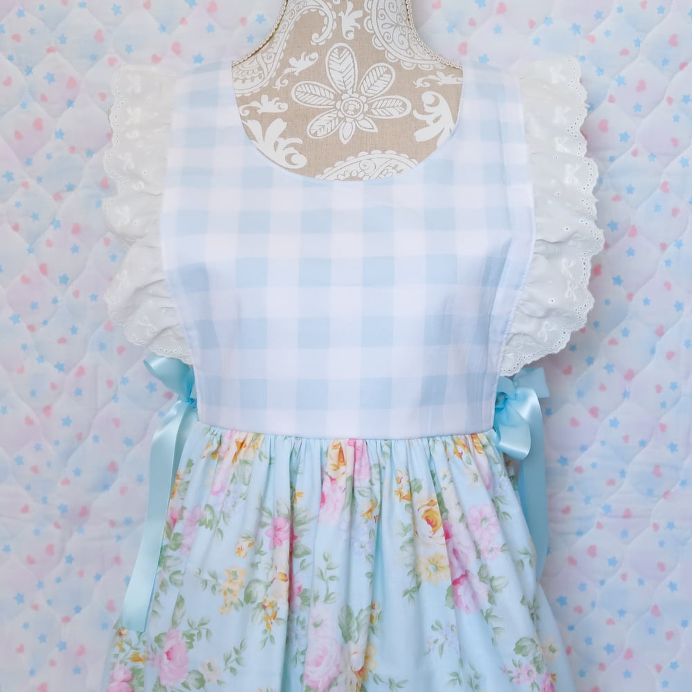 Ribbon Dress: Floral Blue