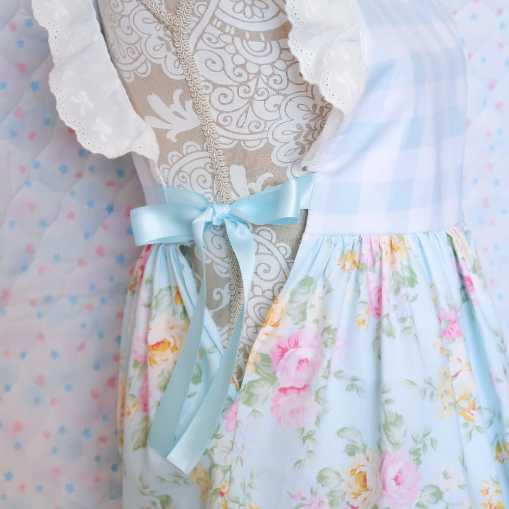 Ribbon Dress: Floral Blue