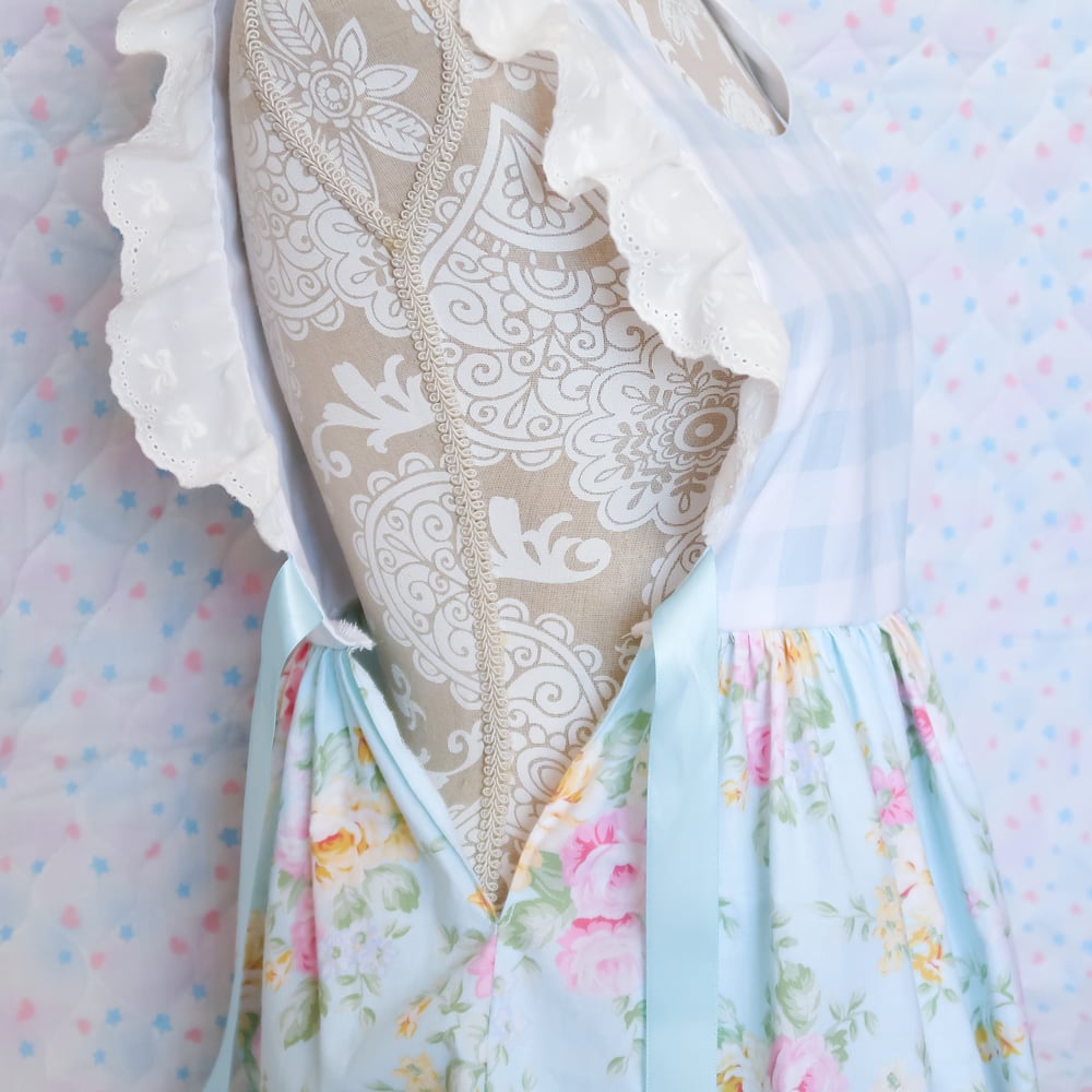 Ribbon Dress: Floral Blue