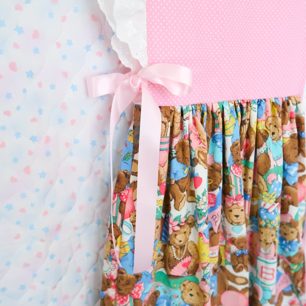 Ribbon Dress: Teddy Bear Pink