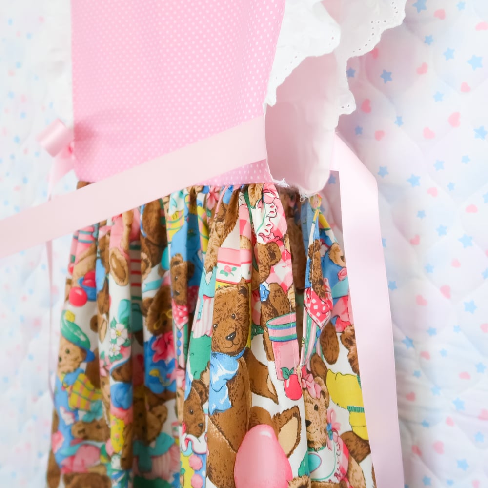 Ribbon Dress: Teddy Bear Pink