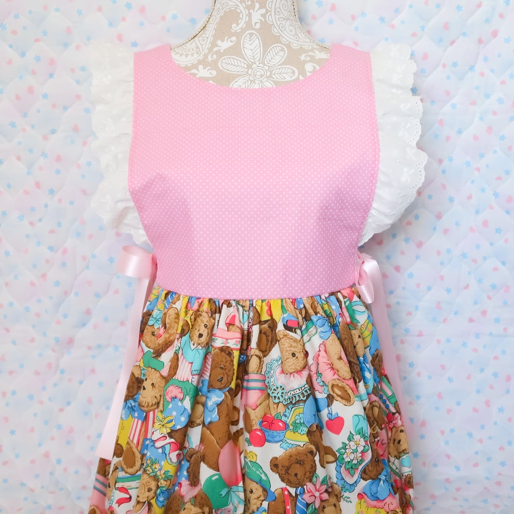 Ribbon Dress: Teddy Bear Pink