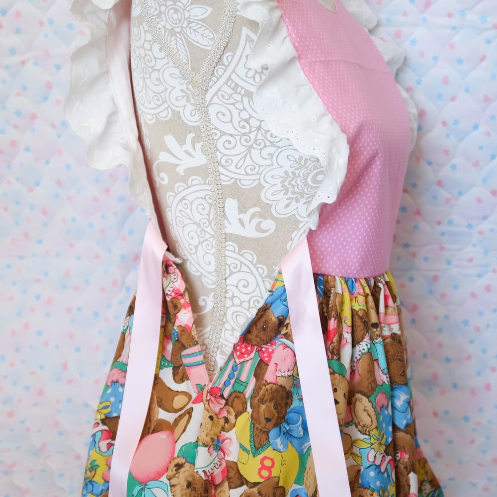 Ribbon Dress: Teddy Bear Pink