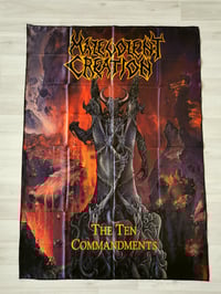 Image 1 of MALEVOLENT CREATION - The ten commandments Flag (cloth poster Banner tapestry) Death metal
