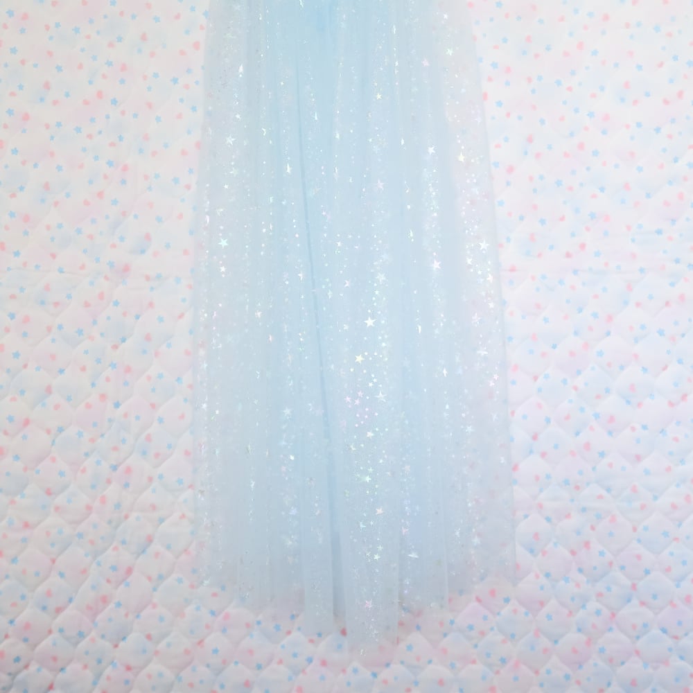 Iridescent Peignoir (Long): Blue