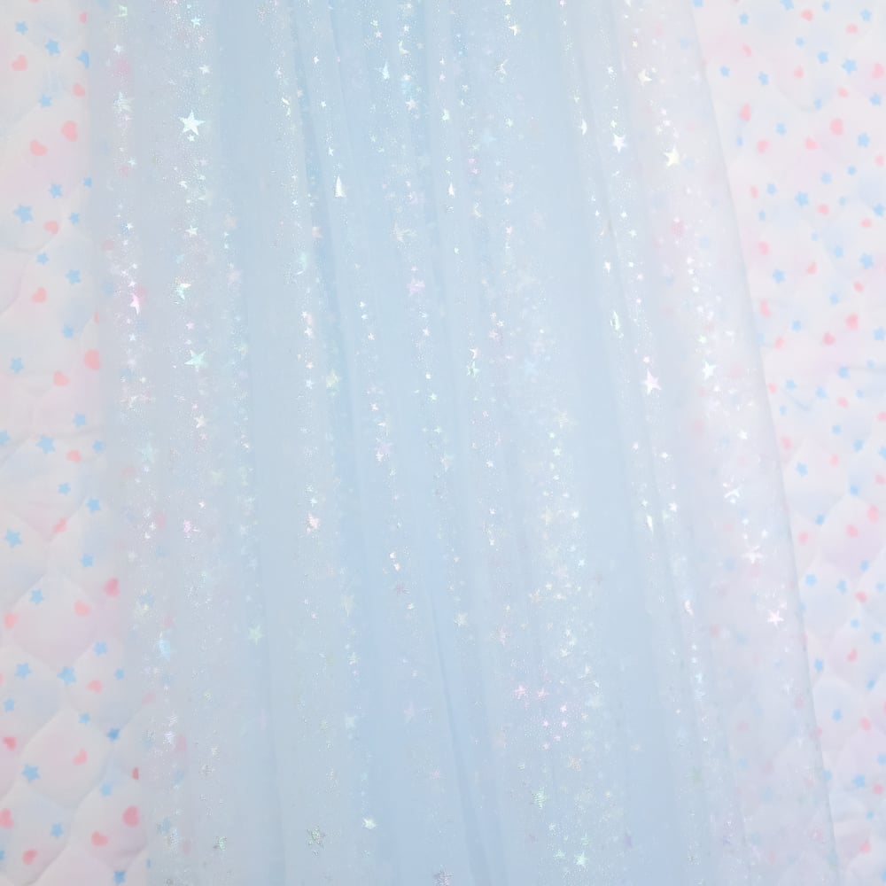 Iridescent Peignoir (Long): Blue