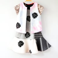 Image 8 of superfloral sketchy petals tiedye soft warm sweatshirt 6/7 courtneycourtney open layer lined vest