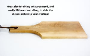 Image of Hardwood Maple Cutting Board or Charcuterie Board, Solid Maple Wood Cheese Board