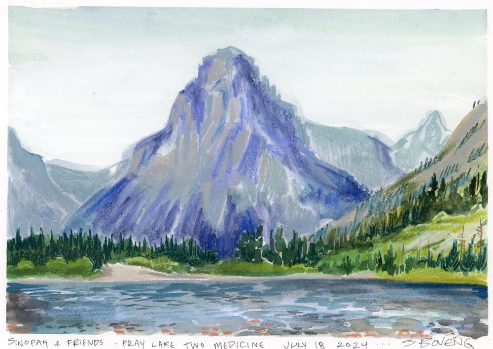 Image of Sinopah from Pray Lake- Print