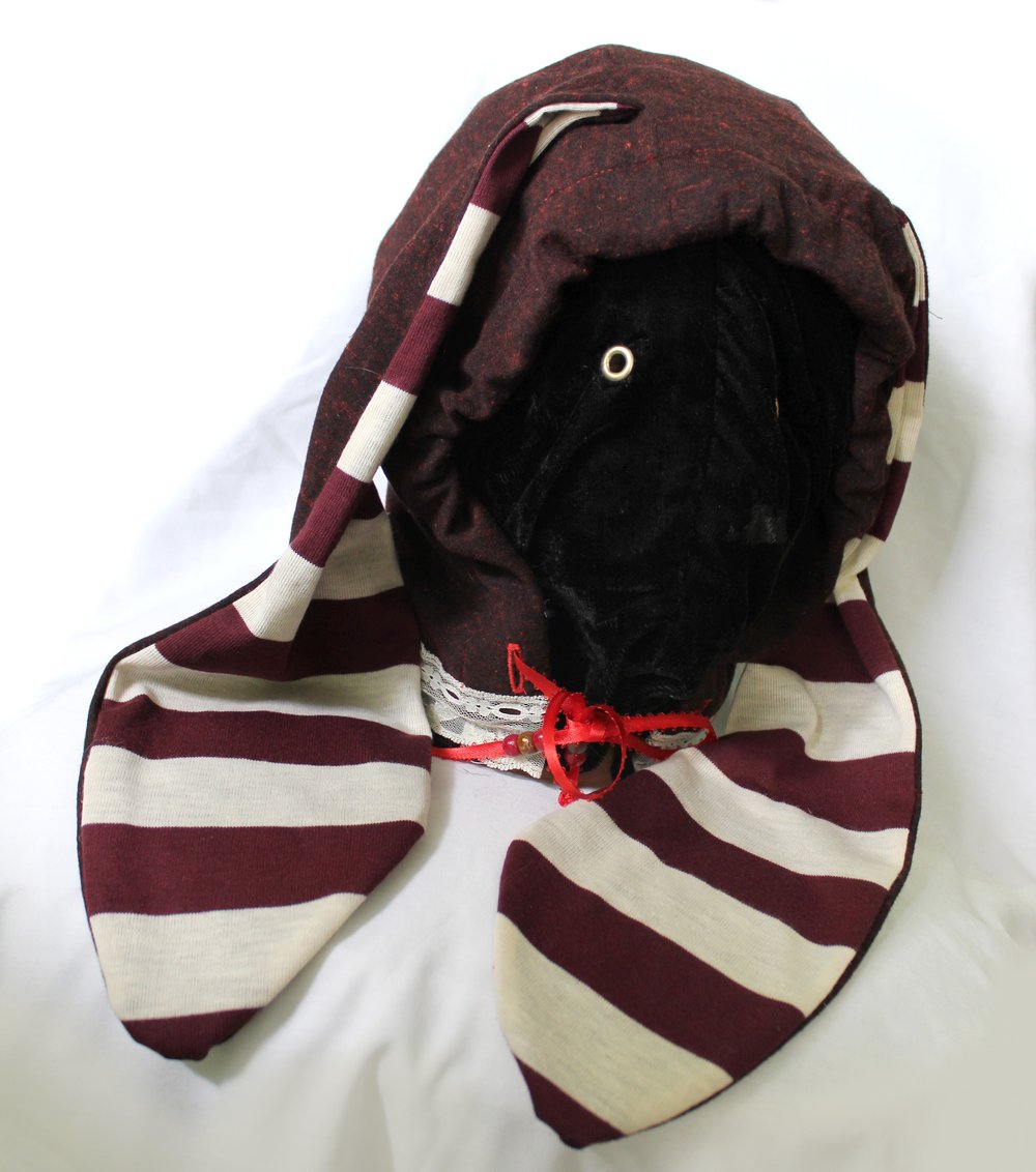 Image of Striped Sweater Bunny Hood