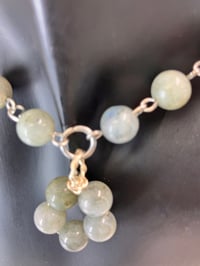 Image 4 of Planet Bella | Moonstone beaded necklace with a large beaded flower pendant