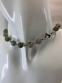 Image 2 of Planet Bella | Moonstone beaded necklace with a large beaded flower pendant