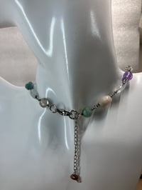 Image 2 of Serene Sparkle | Multi gemstone handmade bead necklace