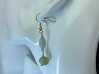 Image 2 of Ocean Aqua Drops | Dangling morganite and aquamarine dangling earrings