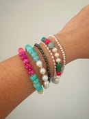 Image 5 of Multi-Gem and Pearl Bracelet