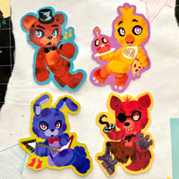 Image 2 of FNAF 1 Stickers Gacha // 3"