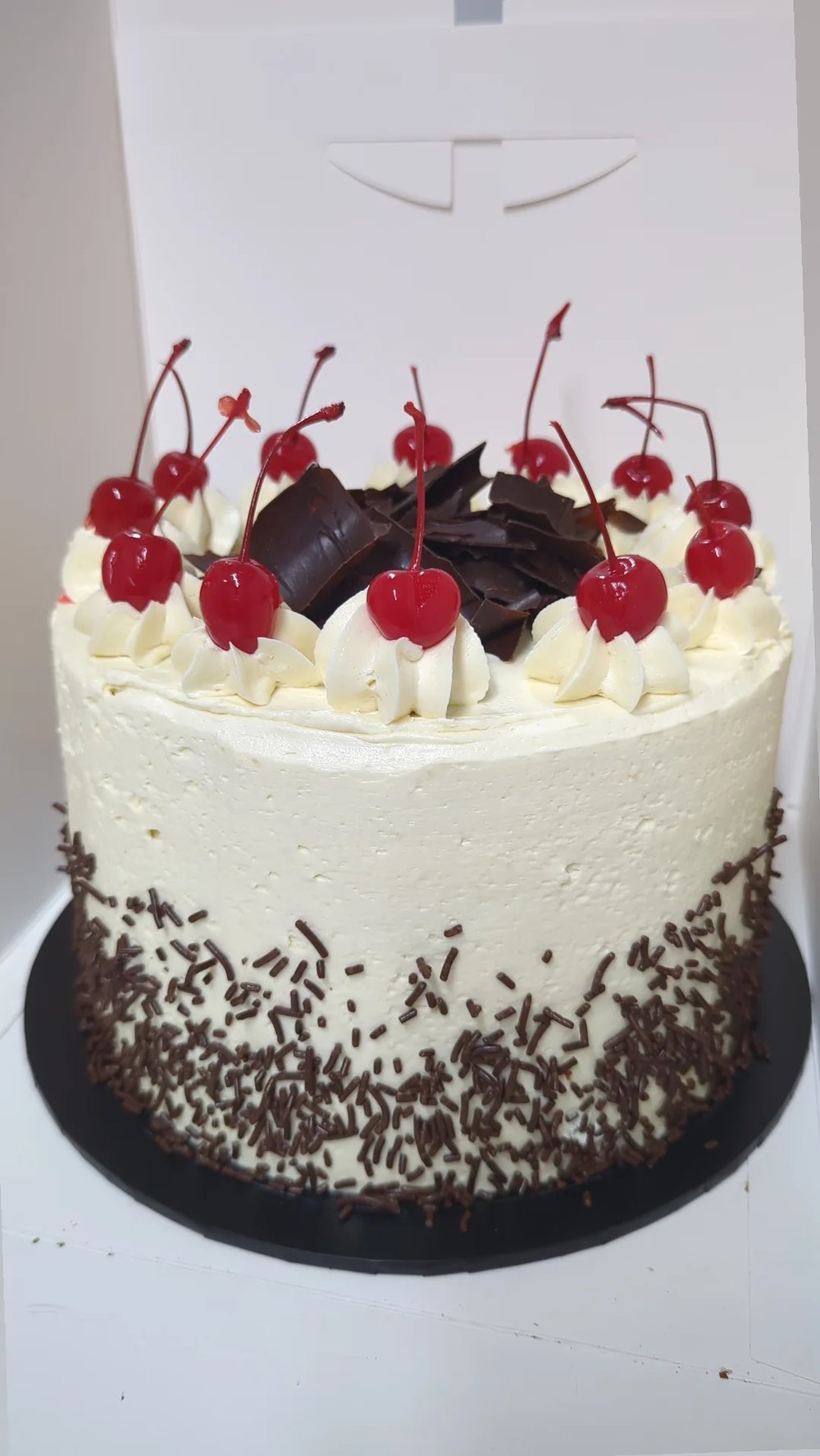 Image of Black Forest celebration cake 8 inch 