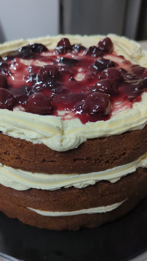 Image of Black Forest celebration cake 8 inch 