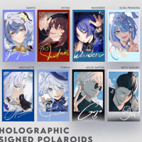 holographic signed polaroids