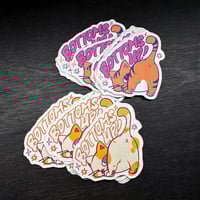 'bottoms up' sticker