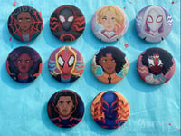 Image 1 of Across the Spider-Verse Button Pins