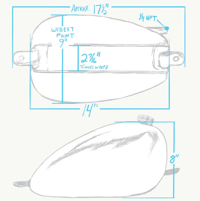 Image 7 of KING P-NUT FRISCO SHALLOW TUNNEL GAS TANK 2.4 GALLON 