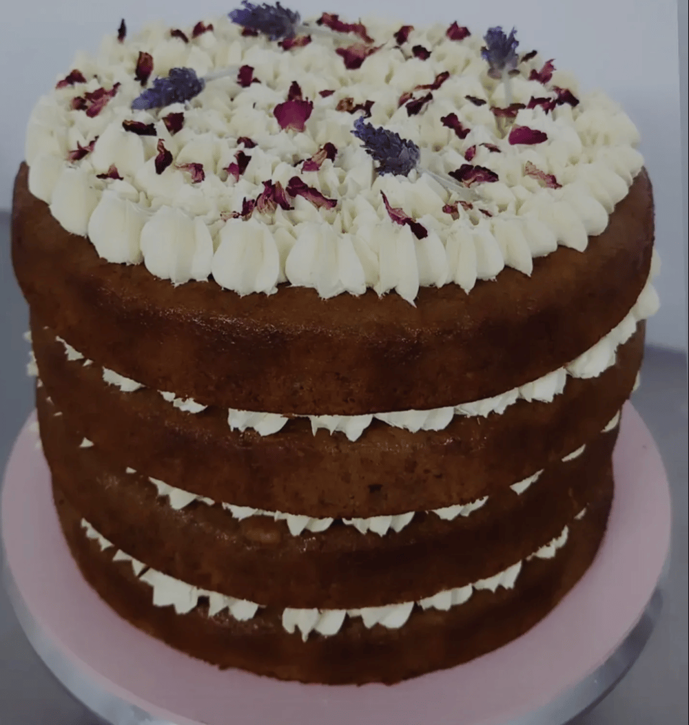 Image of Banana cake with cream cheese frosting 