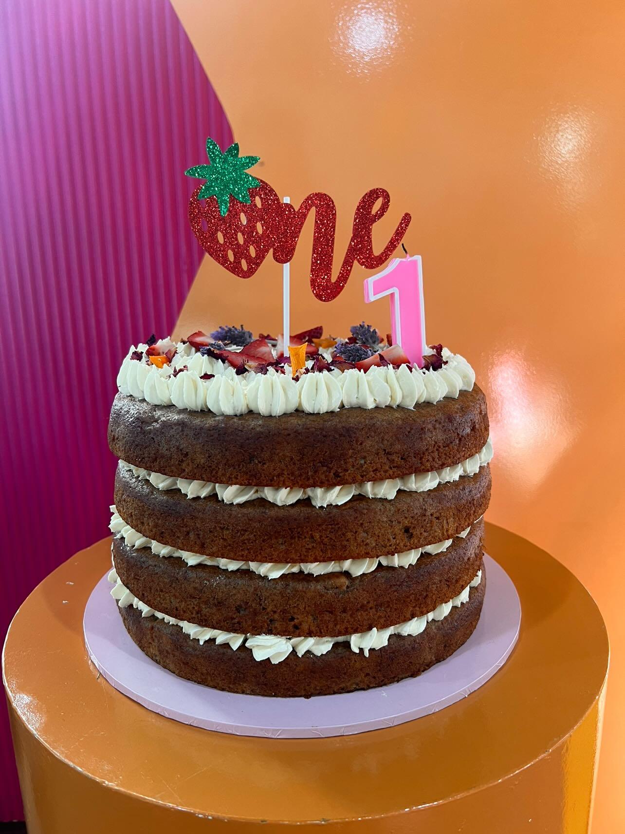 Image of Banana cake with cream cheese frosting 