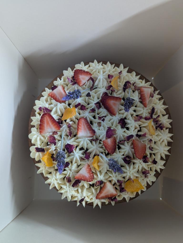 Image of Banana cake with cream cheese frosting 