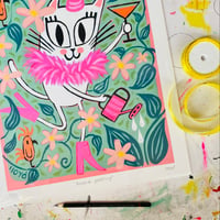 Image 3 of 'Pussycat pottering' Fine art print