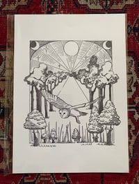 Full Moon Owl print