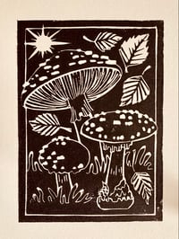 Image 2 of Fly Agaric lino print