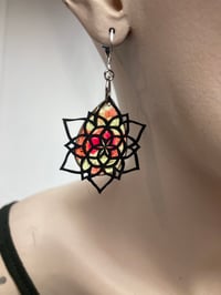 Image 1 of Meditation Mandala ‘Stained Glass’ earrings 