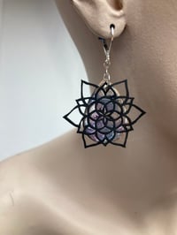 Image 2 of Meditation Mandala ‘Stained Glass’ earrings 