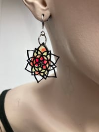 Image 3 of Meditation Mandala ‘Stained Glass’ earrings 