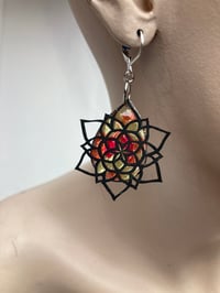 Image 5 of Meditation Mandala ‘Stained Glass’ earrings 