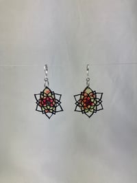 Image 6 of Meditation Mandala ‘Stained Glass’ earrings 