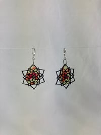Image 7 of Meditation Mandala ‘Stained Glass’ earrings 