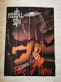 Image 1 of MORTAL SIN - Face of despair Flag (cloth poster Banner tapestry) Australian thrash metal