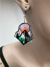Image 1 of Mountain Sun Ray ‘Stained Glass’ earrings