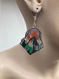Image 2 of Mountain Sun Ray ‘Stained Glass’ earrings