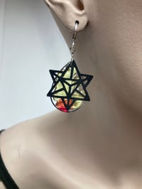 Image 4 of Inter-dimensional Traveler ‘Stained Glass’ Earrings