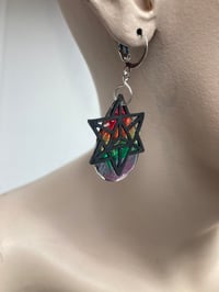 Image 2 of Inter-dimensional Traveler ‘Stained Glass’ Earrings