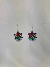 Image 3 of Inter-dimensional Traveler ‘Stained Glass’ Earrings
